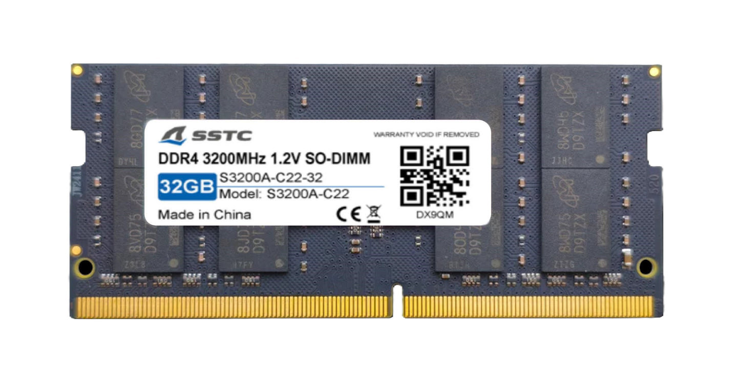 SSTC DDR4 SO-DIMMM 3200MHz-1.2V 8GB/16GB/32GB